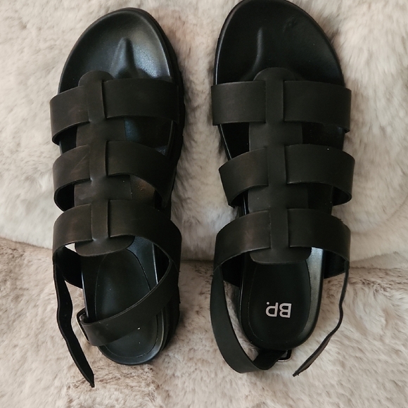 bp Shoes - NWB BP Strappy Black Women's Sandals-Size 8